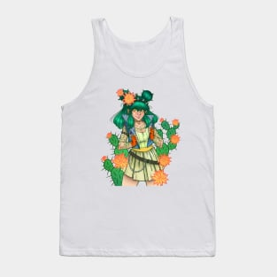 Cactus Flowers with Body Art Tank Top